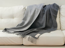 Load image into Gallery viewer, 100% Alpaca Wool Throw - Extra Soft (Light and Dark Grey)
