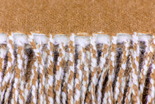 Load image into Gallery viewer, 100% Alpaca Wool Throw - Extra Soft (Tan and White)