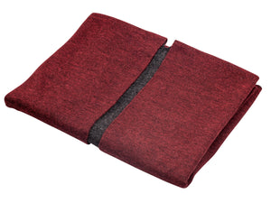 100% Alpaca Wool Ruana Wrap (Red and Grey)