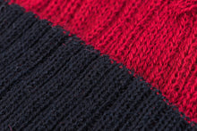 Load image into Gallery viewer, 100% Alpaca Wool Two-Tone Reversible Skullcap (Black and Red)