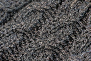 100% Alpaca Wool Skullcap with Pom Pom (Black)