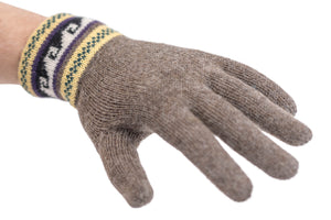 100% Alpaca Wool Gloves (Brown)