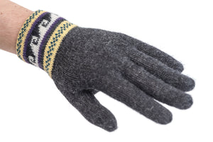 100% Alpaca Wool Gloves (Grey)