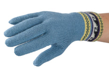 Load image into Gallery viewer, 100% Alpaca Wool Gloves (Light Blue)