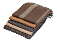 Load image into Gallery viewer, 100% Alpaca Wool Throw (Grey and Brown)